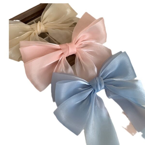 Female Sweet Desire Mesh Bow Hair Clip - Image 5