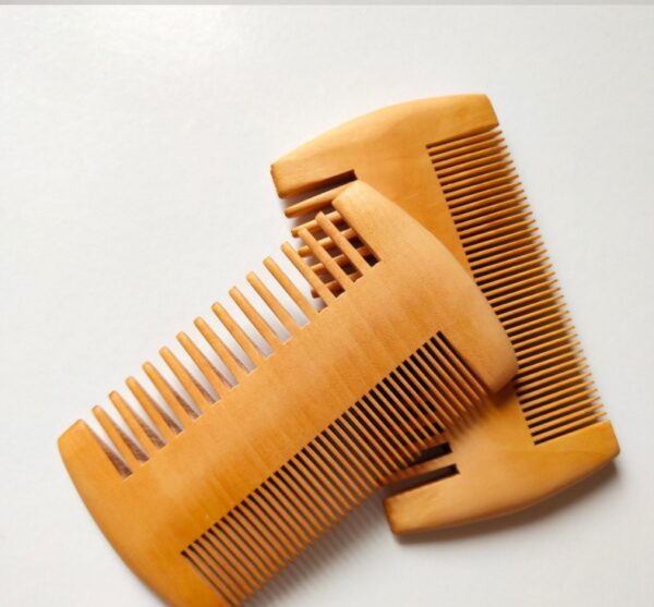 Simple Retro Double-sided Peach And Beech Comb - Image 3