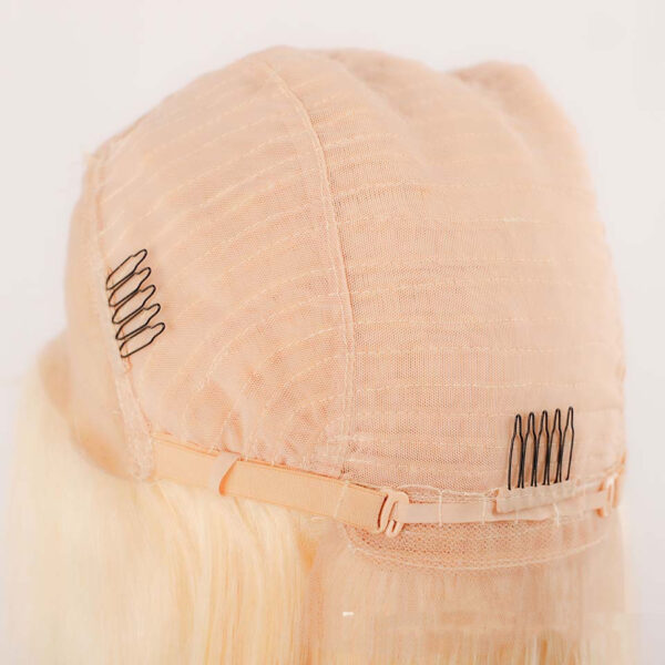 Hand Hook Mesh One Real Hair Headgear Wig STW - Image 2