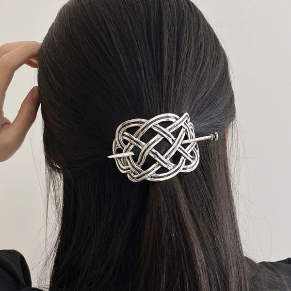 Celtic Norwegian Vintage Metal Woven Hairpin - Image 1