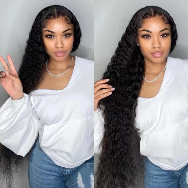 Front Lace Wig Women's Long Curly Hair Chemical Fiber Wig - Image 3