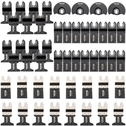 50 PCS Oscillating Saw Blades, Quick Release Multitool Blades Kit, HCS Tool Blades for Wood Plastic Metal Nails Bolts, Compatible with Dewalt Dremel Fein Worx Bosch Makita Milwaukee - Image 1