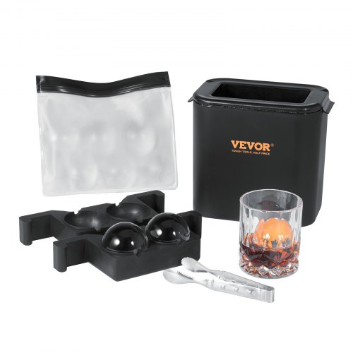 Ice Ball Maker, Crystal Clear Ice Ball Maker 2.36Inch Ice Sphere Maker With Storage Bag And Ice Clamp, Round Clear Ice Cube 2 Cavity Ice Press Maker For Whiskey Scotch Cocktail Brandy - Image 1