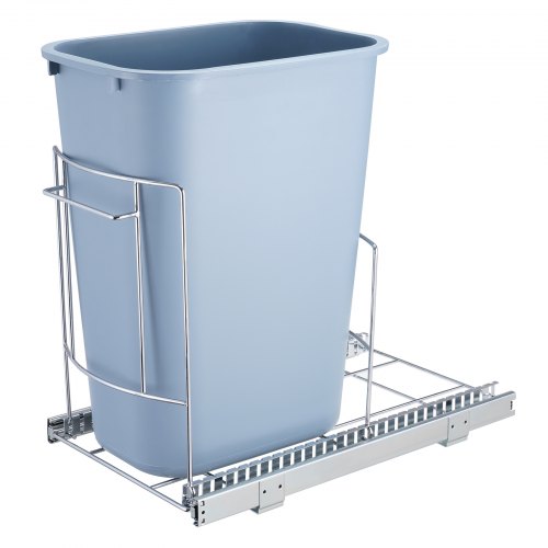 Pull-Out Trash Can, Under Mount Kitchen Waste Container with Slide ang Handle, 35.3 lbs Load Capacity Heavy Duty Garbage Recycling Bin for Kitchen Cabinet, Sink, Under Counter (Bin Not Include) - Image 1