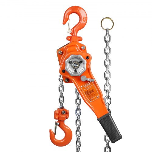 Manual Lever Chain Hoist, 3/4 Ton 1650 Lbs Capacity 10 Ft Come Along, G80 Galvanized Carbon Steel With Weston Double Pawl Brake, Auto Chain Leading & 360?? Rotation Hook, For Garage Factory Dock - Image 1