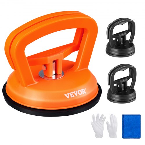 Dent Removal Kit, 3 Packs Suction Cups, Dent Puller Handle Lifter With Gloves And Cloth, Paintless Car Dent Puller Remover For Car Dent Repair, Glass, Tiles, Mirror Lifting And Moving - Image 1
