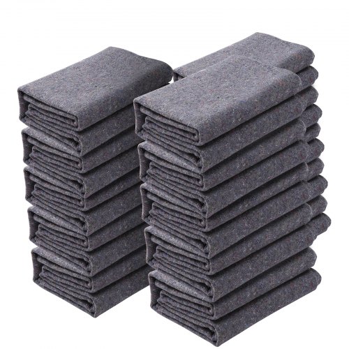 Moving Blankets, 72" X 54", 21 Lbs/Dz Weight, 12 Packs, Professional Recycled Cotton Packing Blanket, Large Heavy Duty Shipping Mover Pads Perfect For Protecting Furniture, Floors, Appliances - Image 1