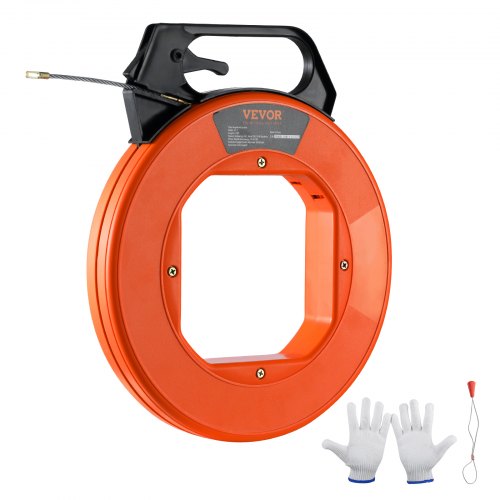 Fish Tape, 125 Foot, 3/16 Inch, Pet Wire Puller With Optimized Housing And Handle, Easy To Use Cable Puller Tool, Flexible Wire Fishing Tools For Walls And Electrical Conduit, Non Conductive - Image 1