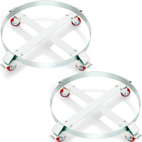 2Pcs 55 Gallon Heavy Duty Drum Dolly, 1000 Lbs Load Capacity, Barrel Dolly Cart Drum Caddy, Non Tipping Hand Truck Capacity Dollies With Steel Frame 4 Swivel Casters Wheel, For Drum Handling - Image 1