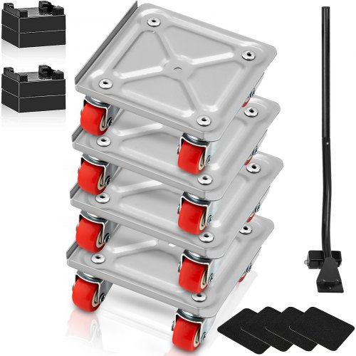 Furniture Dolly, Furniture Moving Dollies With 360?? Pp Swivel Wheels & Carbon Steel Panel, 250 Lbs Capacity Furniture Lift Mover Tool Set For Moving Heavy Furniture Refrigerator Sofa - Image 1