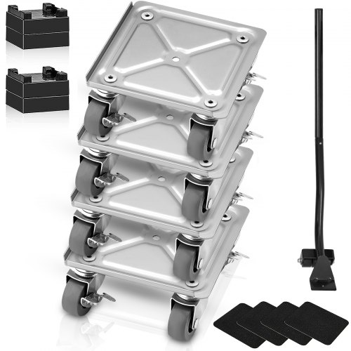 Furniture Dolly, Furniture Moving Dollies With 360?? Pp Swivel Wheels & Carbon Steel Panel, 500 Lbs Capacity Furniture Lift Mover Tool Set For Moving Heavy Furniture Refrigerator Sofa - Image 1