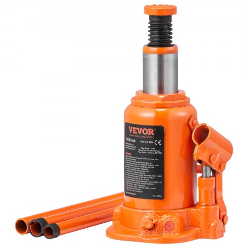 Hydraulic Bottle Jack, 12 Ton/24000 Lbs All Welded Bottle Jack, 190 355 Mm Lifting Range, With 3 Section Long Handle, For Car, Pickup Truck, Truck, Rv, Auto Repair, Industrial Engineering - Image 1