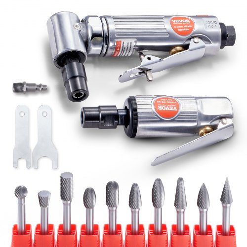 Air Die Grinder Kit Right Angle Grinder & Die Grinder Combo for Grinding - Image 1