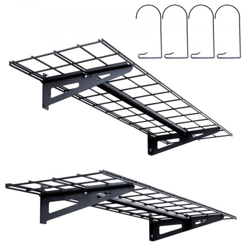 Garage Storage Shelving, 2 Pack, 4 x 1 ft Heavy Duty Garage Shelves Wall Mounted, 400 lbs Load Capacity(Total) Garage Storage Rack Floating Shelves, Suitable for Shop, Shed, Garage Storage - Image 1