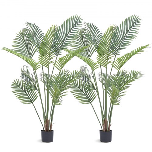 Artificial Palm Tree, 1.5M Tall Faux Plant, Secure Pe Material & Anti Tip Tilt Protection Low Maintenance Plant, Lifelike Green Fake Tree For Home Office Warehouse Decor Indoor Outdoor - Image 1