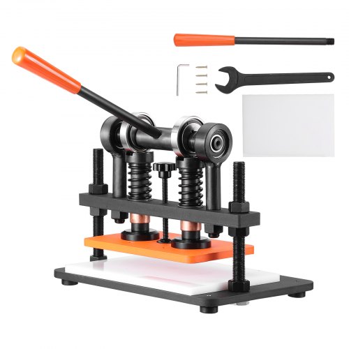 Leather Cutting Machine, 10.2 x 5.9 in Embossing Plate Manual Die Cutter, 0.47 in Pressure Stroke Leather Embossing Machine, Dual Guide Shafts Die Cut Machine for Various of Materials - Image 1
