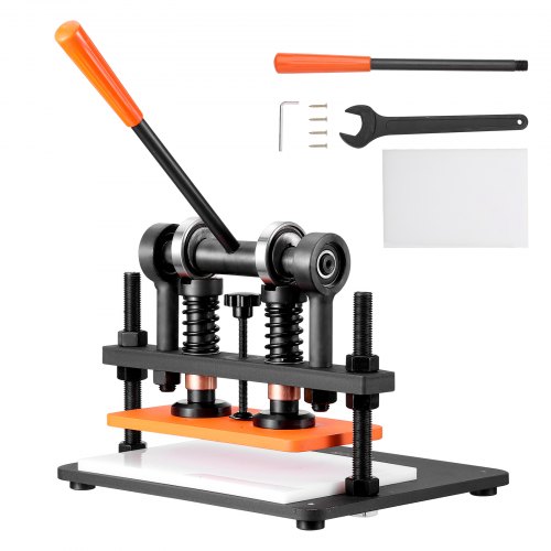 Leather Cutting Machine, 11 x 5.5 in Embossing Plate Manual Die Cutter, 0.47 in Pressure Stroke Leather Embossing Machine, Dual Guide Shafts Die Cut Machine for Various of Materials - Image 1