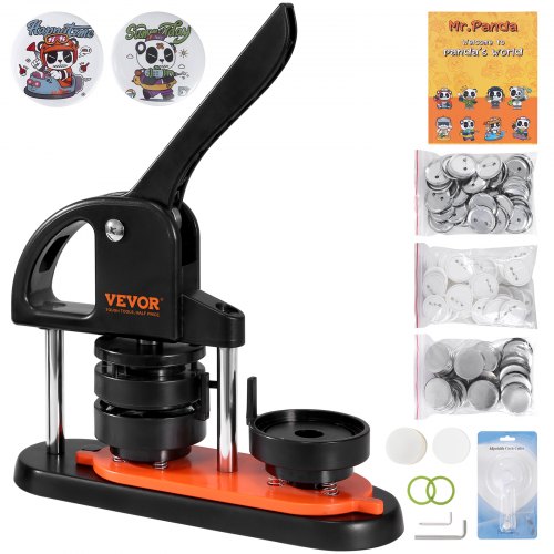Button Maker Machine, 2.28 Inch/58Mm Pin Maker, Installation Free Badge Punch Press Kit, Children Diy Gifts Button Making Supplies With 100Pcs Button Parts, Circle Cutter, Magic Book - Image 1