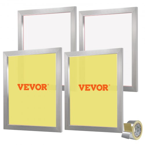 Screen Printing Kit, 4 Pieces Aluminum Silk Screen Printing Frames, 20X24Inch Silk Screen Printing Frame With 355 Count Mesh, High Tension Nylon Mesh And Sealing Tape For T Shirts Diy Printing - Image 1