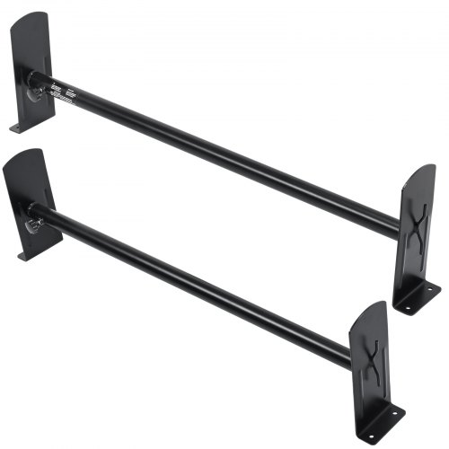 Van Roof Ladder Rack, 2 Bars Alloy Steel Roof Racks, 227 Kg Capacity Rain Gutter Roof Rack, Adjustable Length 910 1460 Mm, Van Ladder Rack Compatible With Chevrolet Express, Gmc Savana, Etc - Image 1