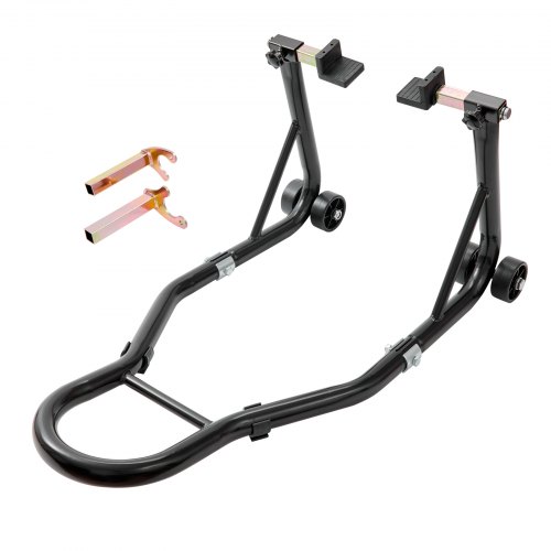 Motorcycle Rear Wheel Stand, With U + L Fork Swingarm Spool, 390 Kg Capacity Heavy Duty Rear Wheel Stand Motorcycle Lift Jack Stand, For Suzuki Yamaha Honda Kawasaki, Black - Image 1