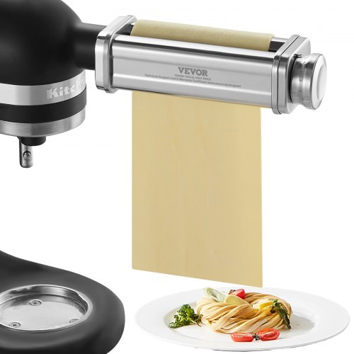 Pasta Attachment for KitchenAid Stand Mixer, Stainless Steel Pasta Sheet Roller Attachment, Pasta Maker Machine Accessory with 8 Adjustable Thickness Knob, KitchenAid Pasta Attachment by - Image 1