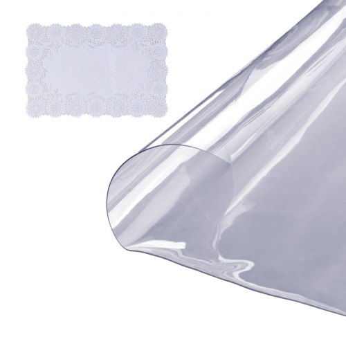 Clear Table Cover Protector, 48 Inch/1230 Mm Round Table Cover, 1.5 Mm Thick Pvc Plastic Tablecloth, Waterproof Desktop Protector For Writing Desk, Coffee Table, Dining Room Table - Image 1
