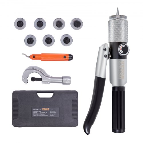 Hydraulic Tube Expander, 3/8" To 1 1/8" Od, Havc Hydraulic Swaging Tool With 7 Pipe Expander Heads, Deburring Tool, Pipe Cutter For Copper Aluminum Brass Soft Steel Pipes - Image 1