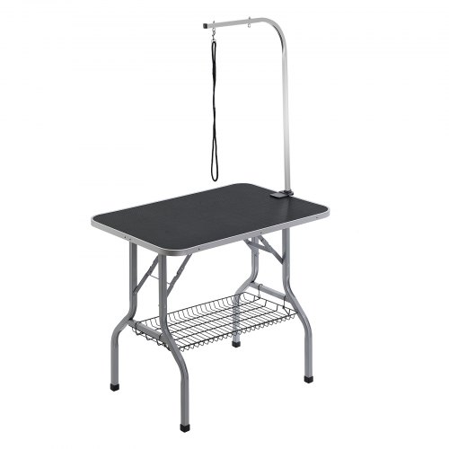 Pet Grooming Table Arm With Clamp, 915 X 610Mm Dog Grooming Station, Foldable Pets Grooming Stand For Medium And Small Dogs, Free No Sit Haunch Holder With Grooming Loop, Bearing 149.7Kg - Image 1