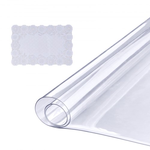Clear Table Cover Protector, 36" X 72" Table Cover, 1.5 Mm Thick Pvc Plastic Tablecloth, Waterproof Desktop Protector For Writing Desk, Coffee Table, Dining Room Table - Image 1