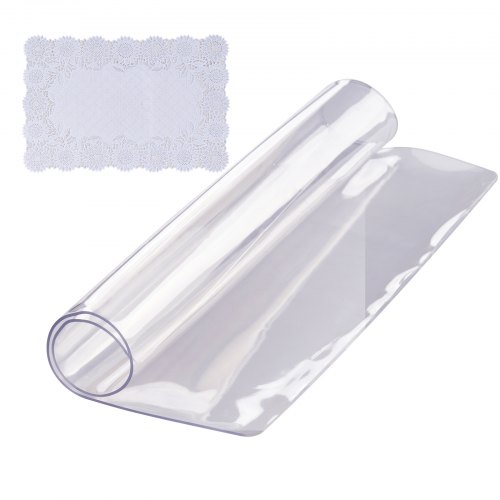 Clear Table Cover Protector, 36"X36"/916 X 916 Mm Table Cover, 1.5 Mm Thick Pvc Plastic Tablecloth, Waterproof Desktop Protector For Writing Desk, Coffee Table, Dining Room Table - Image 1