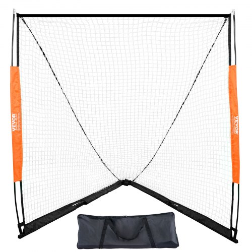 Lacrosse Goal, 6' x 6' Lacrosse Net, Portable Lacrosse Goal with Carry Bag, Fiberglass Rod Backyard Lacrosse Training Equipment, Easy Setup Collegiate Goal, Perfect for Youth Adult Training - Image 1