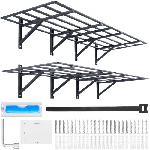 Garage Storage Shelving, 2 Pack, 6 X 2 Ft Heavy Duty Garage Shelves Wall Mounted, 1600 Lbs Load Capacity(Total) Garage Storage Rack Floating Shelves, Suitable For Shop, Shed, Garage Storage - Image 1