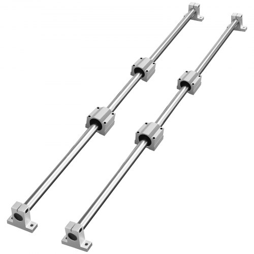 Linear Guide Rail Set, Sfc20 1200Mm, 2 Pcs 39.4 In/1000 Mm Sfc20 Guide Rails 4 Pcs Sc20 Slide Blocks 4 Pcs Rail Supports, Linear Rails And Bearings Kit For Automated Machines Cnc Diy Project - Image 1