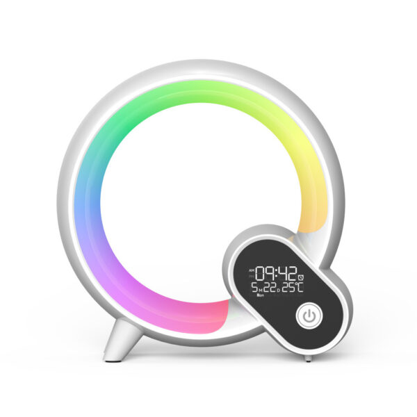 Creative Q Light Analog Sunrise Digital Display Alarm Clock Bluetooth Audio Intelligent Wake Up Q Colorful Atmosphere Light - Image 7