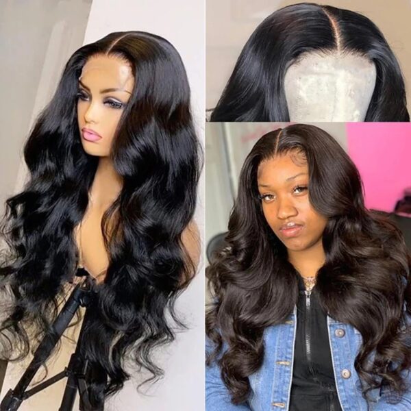 Black Chemical Fiber Wig Front Lace Fashion - Image 3