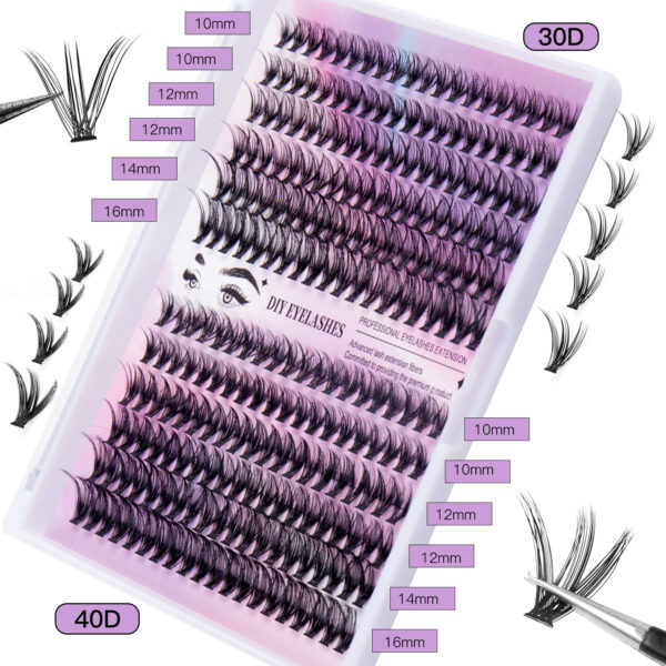 12 Rows Of 30D Plus 40D Clusters Of 240 Segmented Lashes Set - Image 5