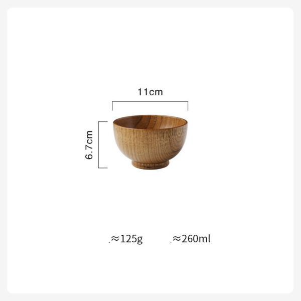 Wooden Utensils Wooden Bowl Japanese Style Wood Rice Soup Bowl Salad Bowl Food Container Large Small Bowl For Kids Tableware - Image 6