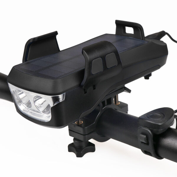 Multifunction 4 In 1 Bicycle Light Powerful Bike Flashlight Bike Horn Power Bank Bicycle Front Light As Phone Holder - Image 5