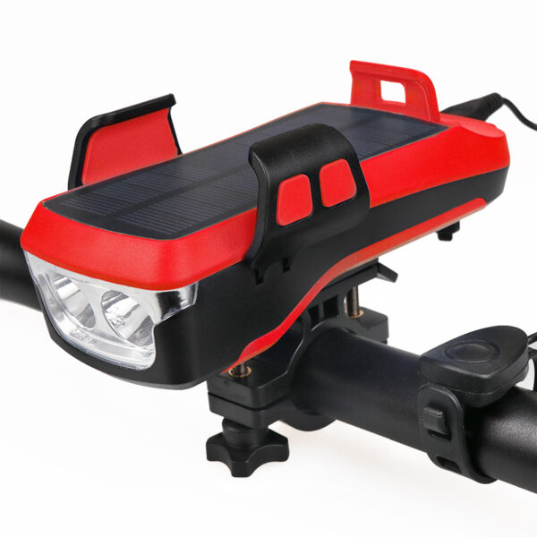 Multifunction 4 In 1 Bicycle Light Powerful Bike Flashlight Bike Horn Power Bank Bicycle Front Light As Phone Holder - Image 4