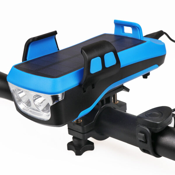 Multifunction 4 In 1 Bicycle Light Powerful Bike Flashlight Bike Horn Power Bank Bicycle Front Light As Phone Holder - Image 6