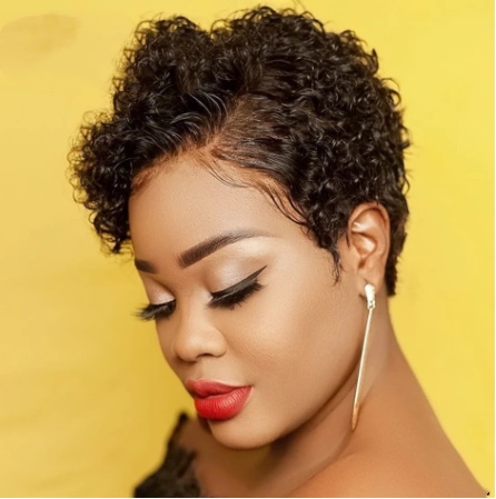 Black Short Curly Hair African Small Curly Fluffy Style - Image 4