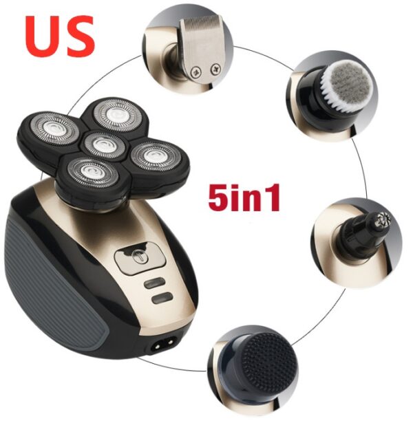 5 In 1 Rechargeable Shaving Multifunctional Electric Shaver 5 Blade Razor For Men Shaved Head Machine Beard Nose Hair Trimmer - Image 5