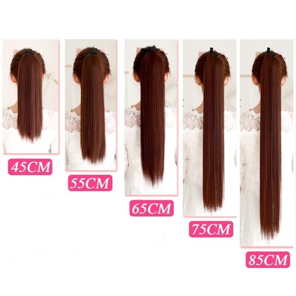 Wig Ponytail Female Long Straight Hair Bandage Style - Image 4