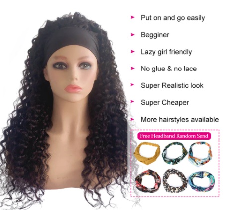 Hair Band Wig Ladies Chemical Fiber Wig - Image 4