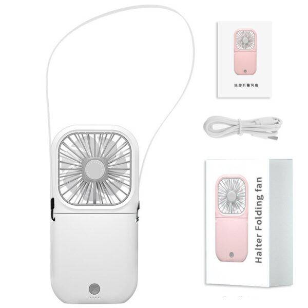 Foldable Fan Hands Free Neck Fan Band Hands Free Hanging Usb Rechargeable Dual Cooling Fan Mini Air Cooler Summer Portable - Image 6