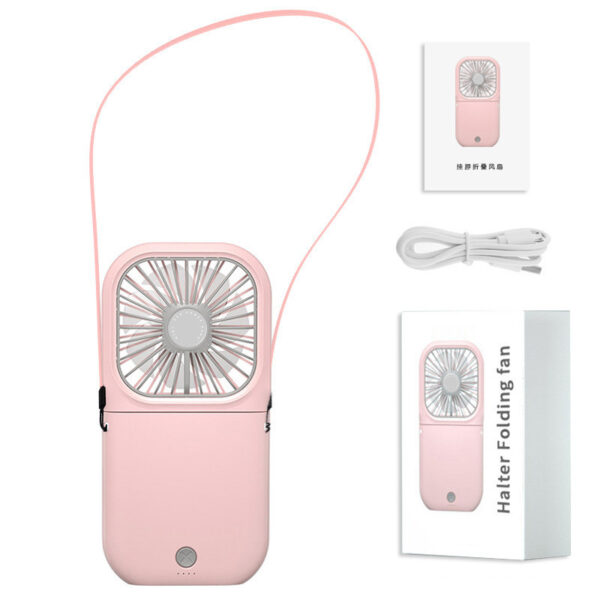 Foldable Fan Hands Free Neck Fan Band Hands Free Hanging Usb Rechargeable Dual Cooling Fan Mini Air Cooler Summer Portable - Image 8