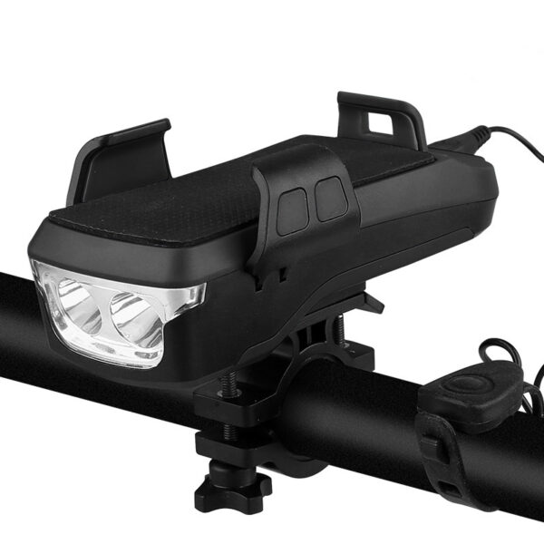 Multifunction 4 In 1 Bicycle Light Powerful Bike Flashlight Bike Horn Power Bank Bicycle Front Light As Phone Holder - Image 7