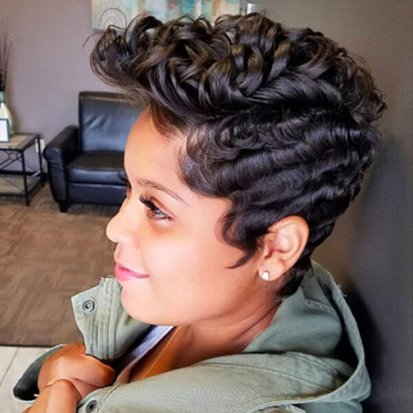 European And American Short Curly Hair Wig Chemical Fiber Headgear - Image 4