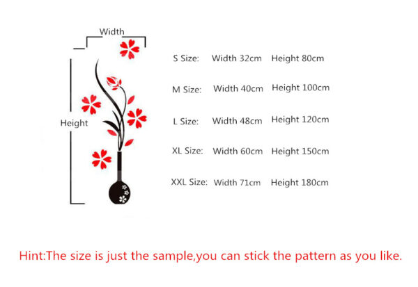 Creative Vase Acrylic 3D Wall Sticker - Image 3